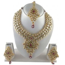 High End Real kundan 22k Gold Plated necklace set 